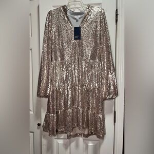 NWT Sparkly champagne sequin dress